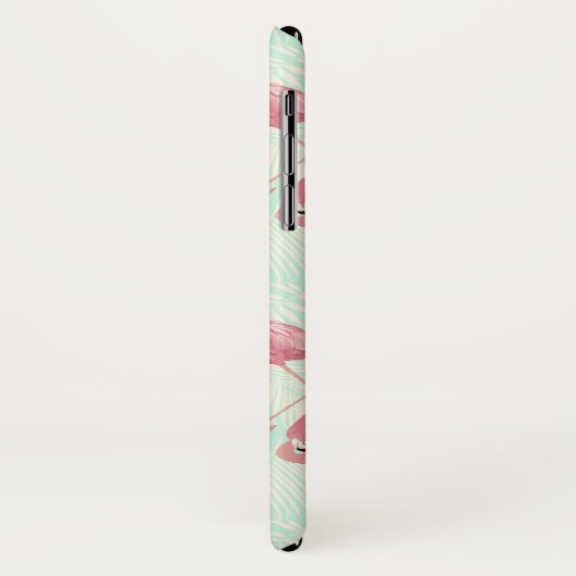 Aangepaste telefoongesprekken met Flamingo patroon Case-Mate iPhone Case (Achterkant/links)