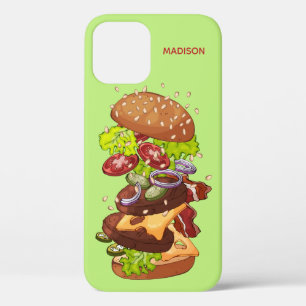Aangepaste telefoongesprekken voor Big Burger iPhone 12 Hoesje