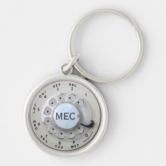 Aangepaste telefoonverbinding voor roterende Cream Sleutelhanger (Voorkant)