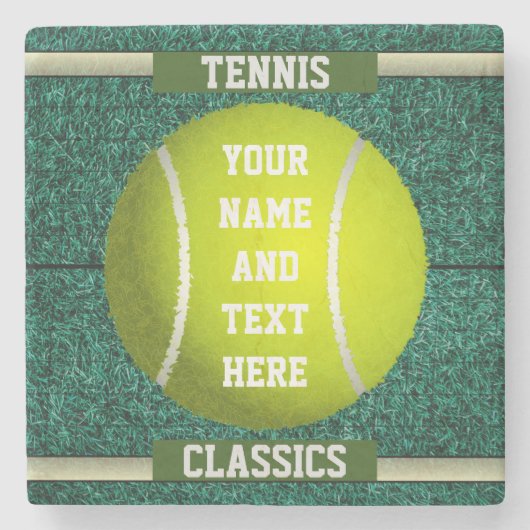 Aangepaste tenis stenen onderzetter (Voorkant)