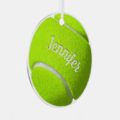 Aangepaste Tennis Ball Metalen Ornament (Voorkant Rechts)