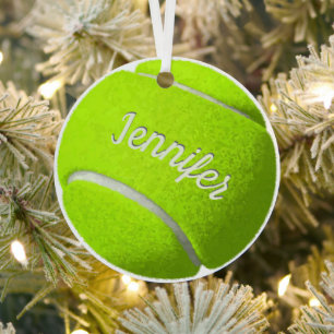 Aangepaste Tennis Ball Metalen Ornament
