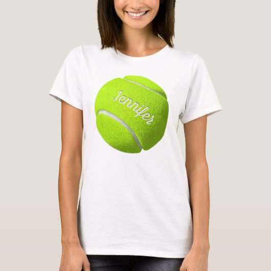 Aangepaste Tennis Ball T-shirt (Voorkant)