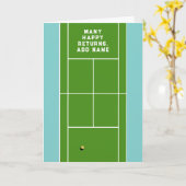 Aangepaste Tennis Birthday Kaart (Gele Bloem)