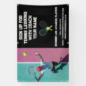 Aangepaste Tennis Coach Coaching Klasse Lessen Zwa Spandoek (Verticaal)