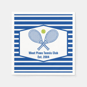 Aangepaste Tennis Country Club Blauw Gestreept Servet
