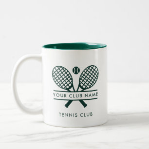 Aangepaste Tennis Country Club Naam Groen Tweekleurige Koffiemok
