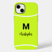 Aangepaste Tennis Monogram Initiaal Naam Case-Mate iPhone Case (Achterkant)