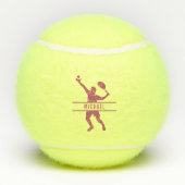 Aangepaste Tennis Player Aangepaste roze naam Tennisballen (Achterkant)