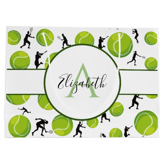 Aangepaste Tennis Player-coach Jouw naam toevoegen Groot Cadeauzakje (Achterkant)