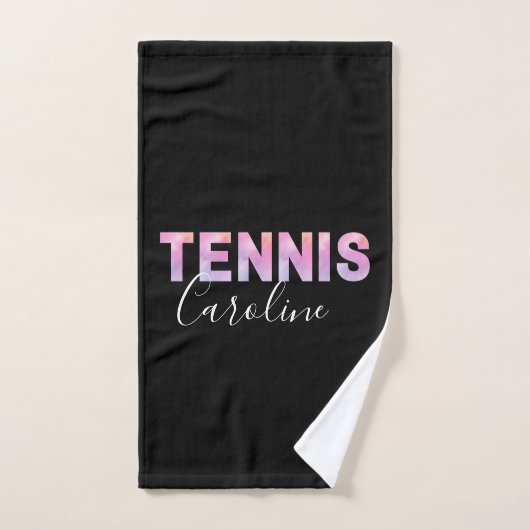 Aangepaste Tennis Player Girl Custom Name Cute Handdoek (Handdoek)