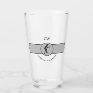 Aangepaste Tennis Player Tennis Girl Cadeaucode Glas