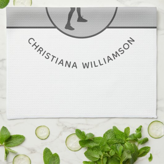 Aangepaste Tennis Player Tennis Girl Cadeaucode Theedoek (Gevouwen)