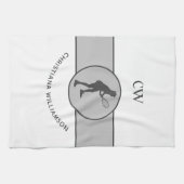 Aangepaste Tennis Player Tennis Girl Cadeaucode Theedoek (Horizontaal)