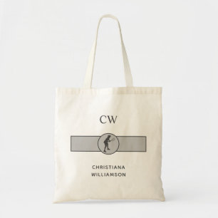 Aangepaste Tennis Player Tennis Girl Cadeaucode Tote Bag