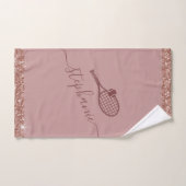 Aangepaste Tennis Script Name Mauve Glitter Handdoek (Handdoek)