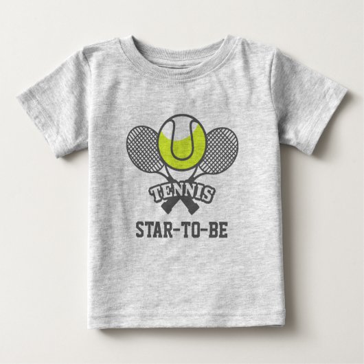 Aangepaste Tennis Star-baby romper (Voorkant)