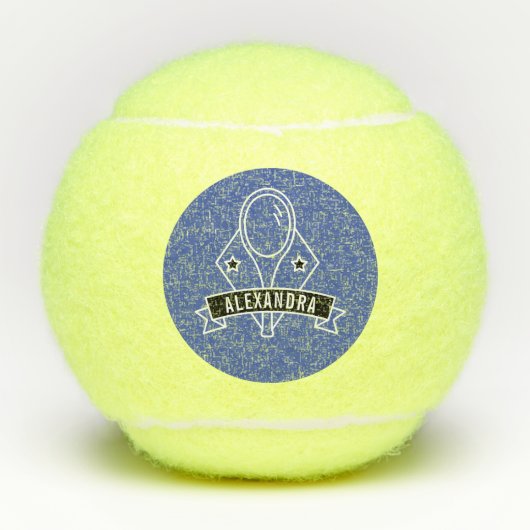 Aangepaste Tennis Thleed Racquet Aangepaste Naam Tennisballen (Voorkant)
