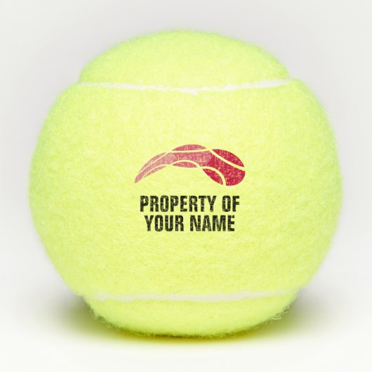 Aangepaste tennisballen met jouw naam en logo (Voorkant)