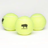 Aangepaste tennisballen met  zwart varken logo (Multi)