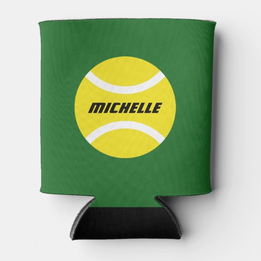 Aangepaste tennispartijfles en -koelbox blikjeskoeler (Voorkant)