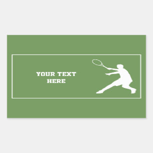Aangepaste tennisstickers voor het feest van kind rechthoekige sticker