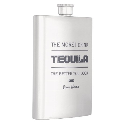 Aangepaste TEQUILA-monogram kolf Heupfles (Rechts)