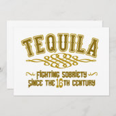 aangepaste TEQUILA-uitnodiging Kaart (Voorkant / Achterkant)