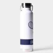 Aangepaste terminis voor aangepaste tennissennaam waterfles (Voorkant)