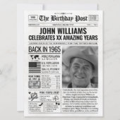 Aangepaste Terug in 1965 krant Verjaardag Kaart, T Feestdagenkaart (Voorkant)