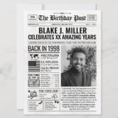 Aangepaste Terug in 1998 krant Verjaardag Kaart, T Feestdagenkaart (Voorkant)