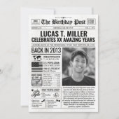 Aangepaste Terug in 2013 Krant Verjaardag Kaart, T Feestdagenkaart (Voorkant)