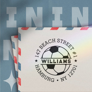 Aangepaste terugkeer Voetbal Familie Adres Zelfinktende Stempel
