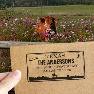 Aangepaste Texas License Bord Retouradresstempel Zelfinktende Stempel