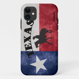 Aangepaste Texas vlag en cowboy iPhone 11 Hoesje