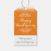 Aangepaste Thanksgiving Cadeaulabel (Voorkant)