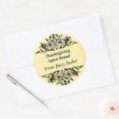 Aangepaste Thanksgiving Cornucopia Baking Sticker (Envelop)