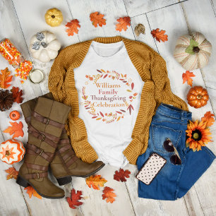Aangepaste Thanksgiving gezinshereniging najaar Wr T-shirt