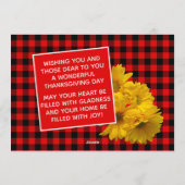 Aangepaste Thanksgiving groet op Plaid vakantie Ka Feestdagenkaart (Achterkant)