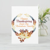 Aangepaste Thanksgiving Herfstbladeren Vakantiekaa Save The Date (Staand voorkant)