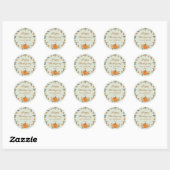 Aangepaste Thanksgiving kolibrie Ronde Sticker (Vel)
