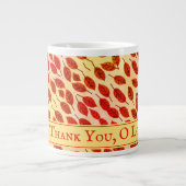 Aangepaste THANKSGIVING najaar Herfst bladeren Extra Grote Beker (Voorkant)