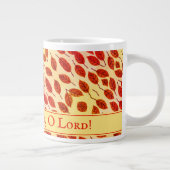 Aangepaste THANKSGIVING najaar Herfst bladeren Extra Grote Beker (Rechts)