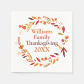 Aangepaste Thanksgiving Partij Herfst adem Servet (Voorkant)
