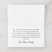 Aangepaste Thanksgiving Plaats kaart Zitplaatsen A (Binnenkant ongevouwen)