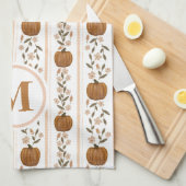 Aangepaste Thanksgiving Pompoen Bloemschotel Handd Theedoek (Quarter Fold)