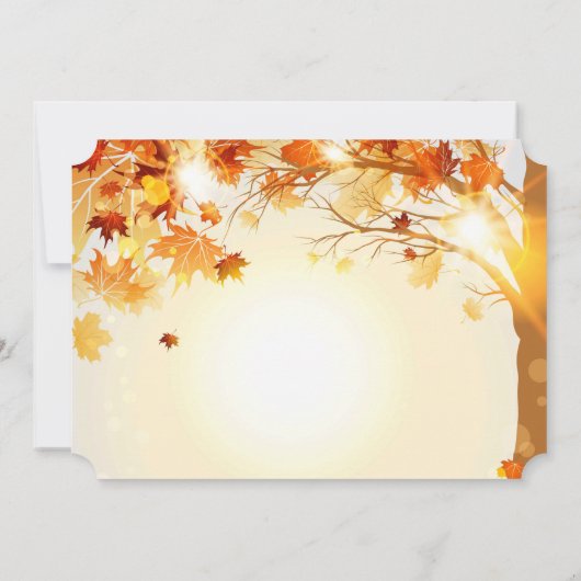 Aangepaste Thanksgiving Turkije nodigt een feestda Kaart (Achterkant)