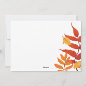 Aangepaste Thanksgiving voor bedrijfscliënt Feestdagenkaart (Achterkant)