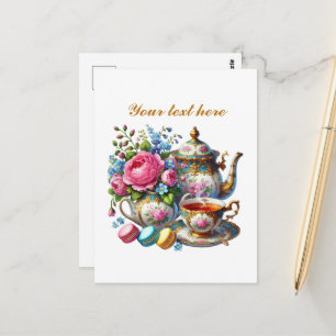 Aangepaste theesalon briefkaart