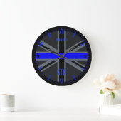 Aangepaste Thin Blue Line Dial Union-aansluiting o Grote Klok (Huis)